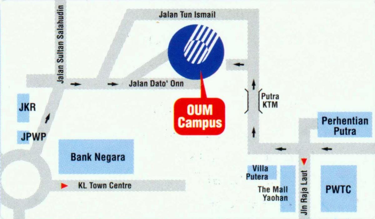מפה של בנק negara מלזיה מיקום
