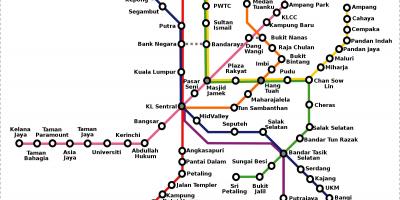 מלזיה מפת הרכבת התחתית