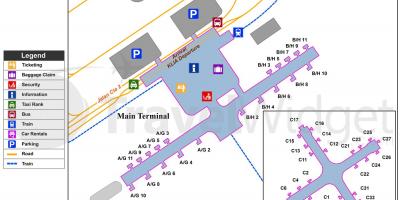 קואלה לומפור התעופה הראשי מסוף המפה