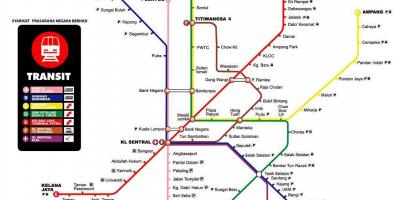 מפת הרכבת התחתית של קואלה לומפור