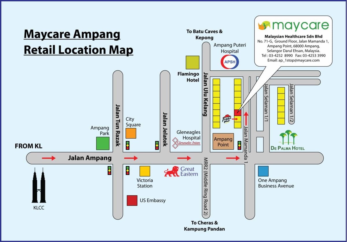 מפה של פארק ampang