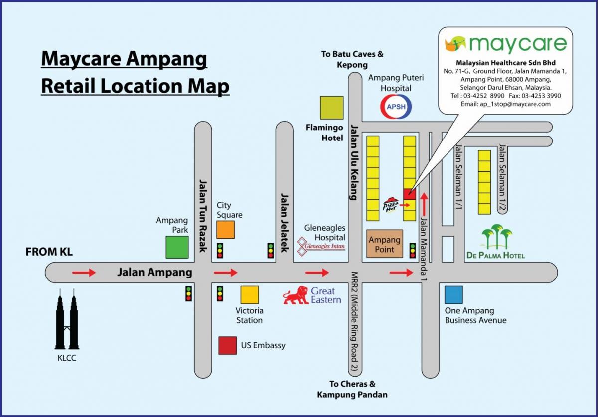 מפה של פארק ampang