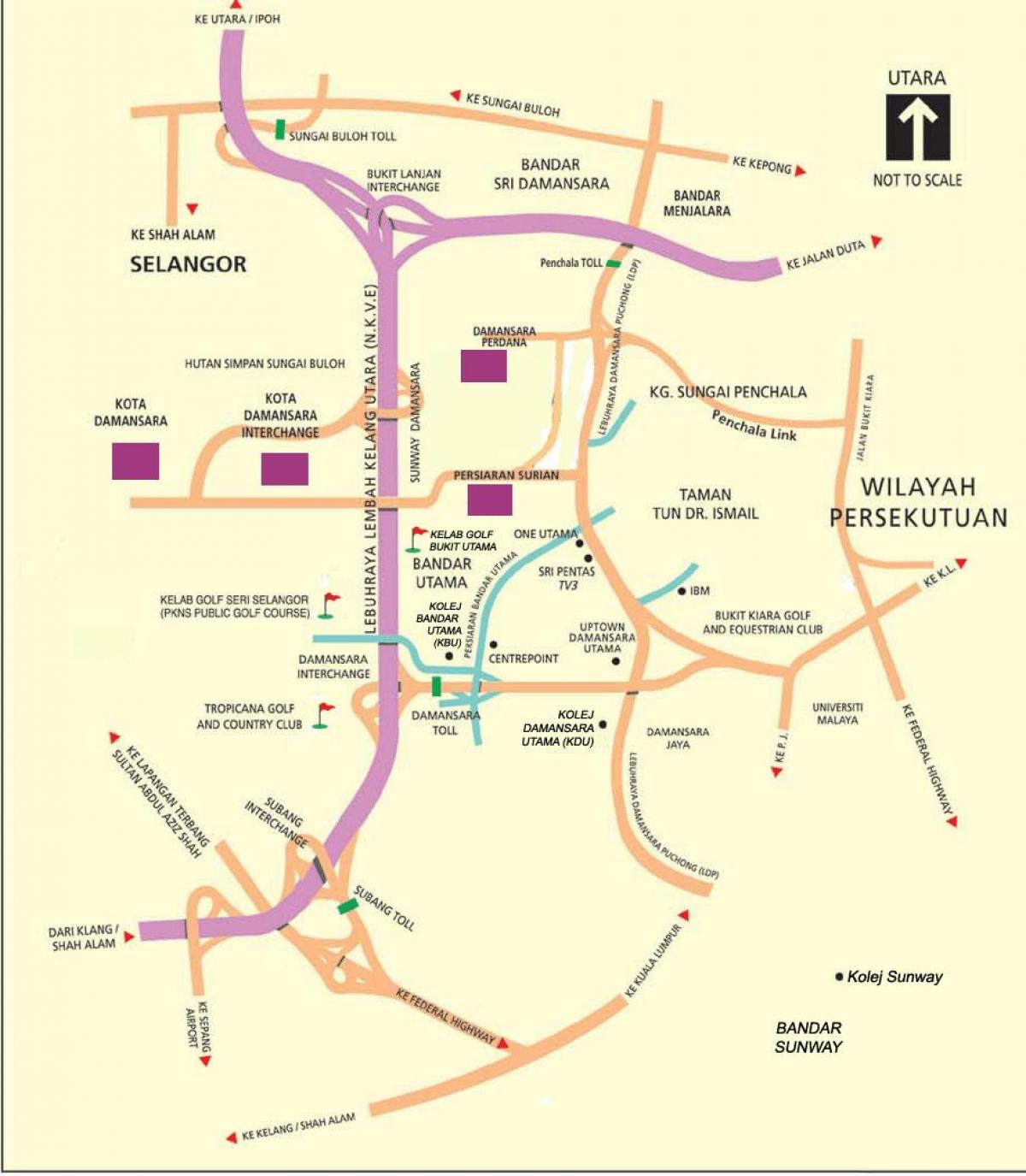 damansara המפה קואלה לומפור