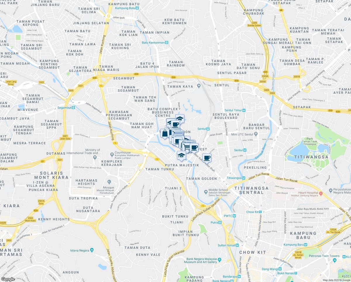 מפה של jalan ipoh קואלה לומפור