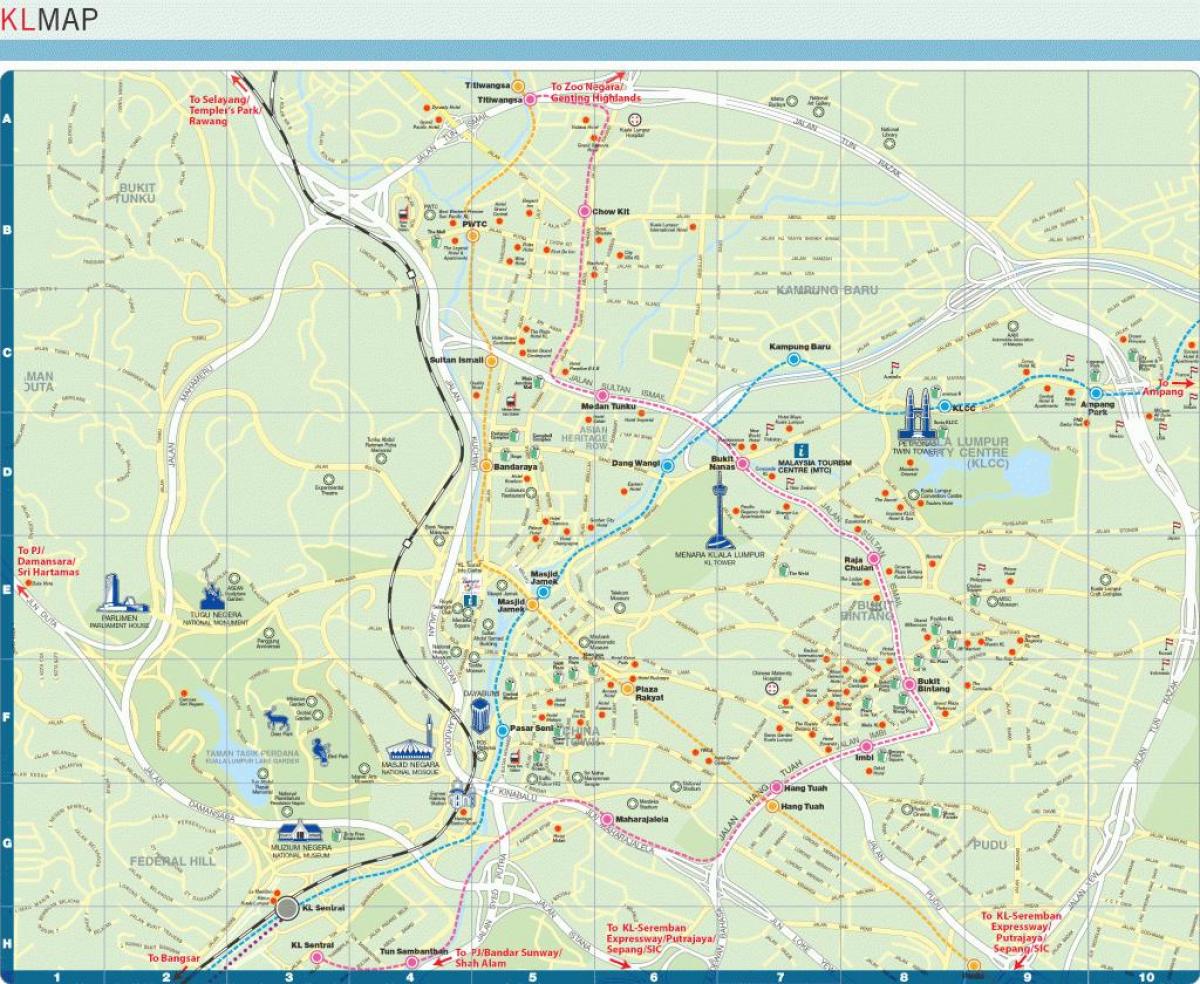 מפה של kampung baru קואלה לומפור