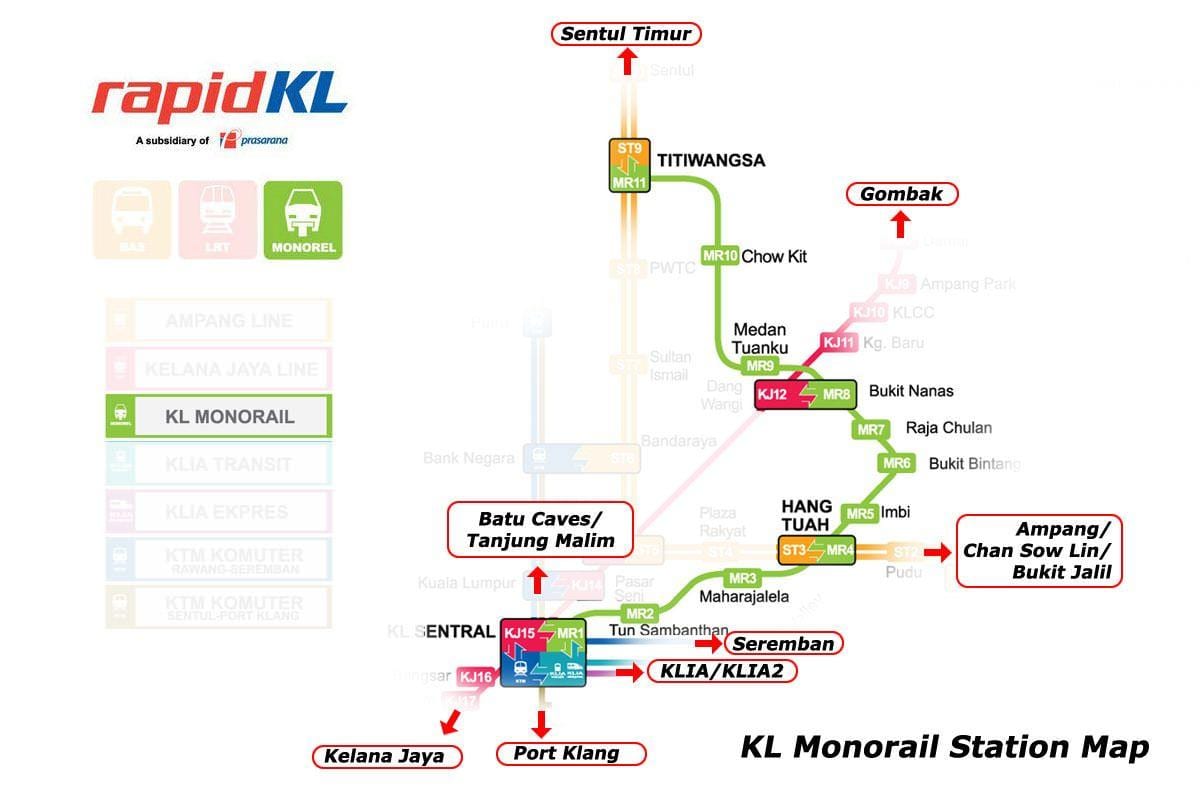kl sentral הרכבת תחנת מפה
