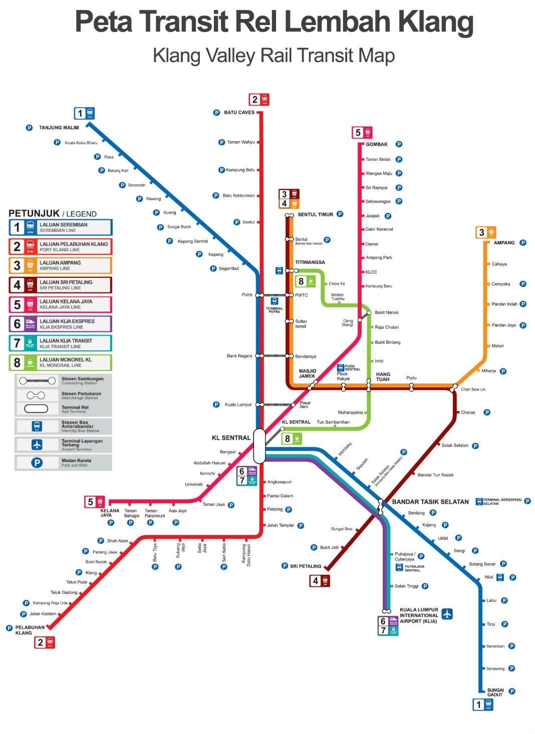 קואלה לומפור תחנת הרכבת המפה