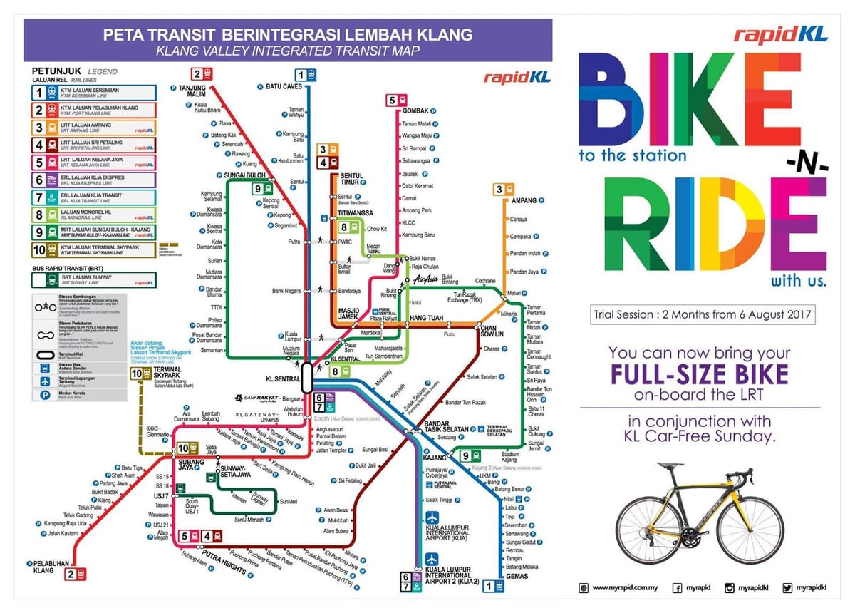 קואלה לומפור rapid transit מפה