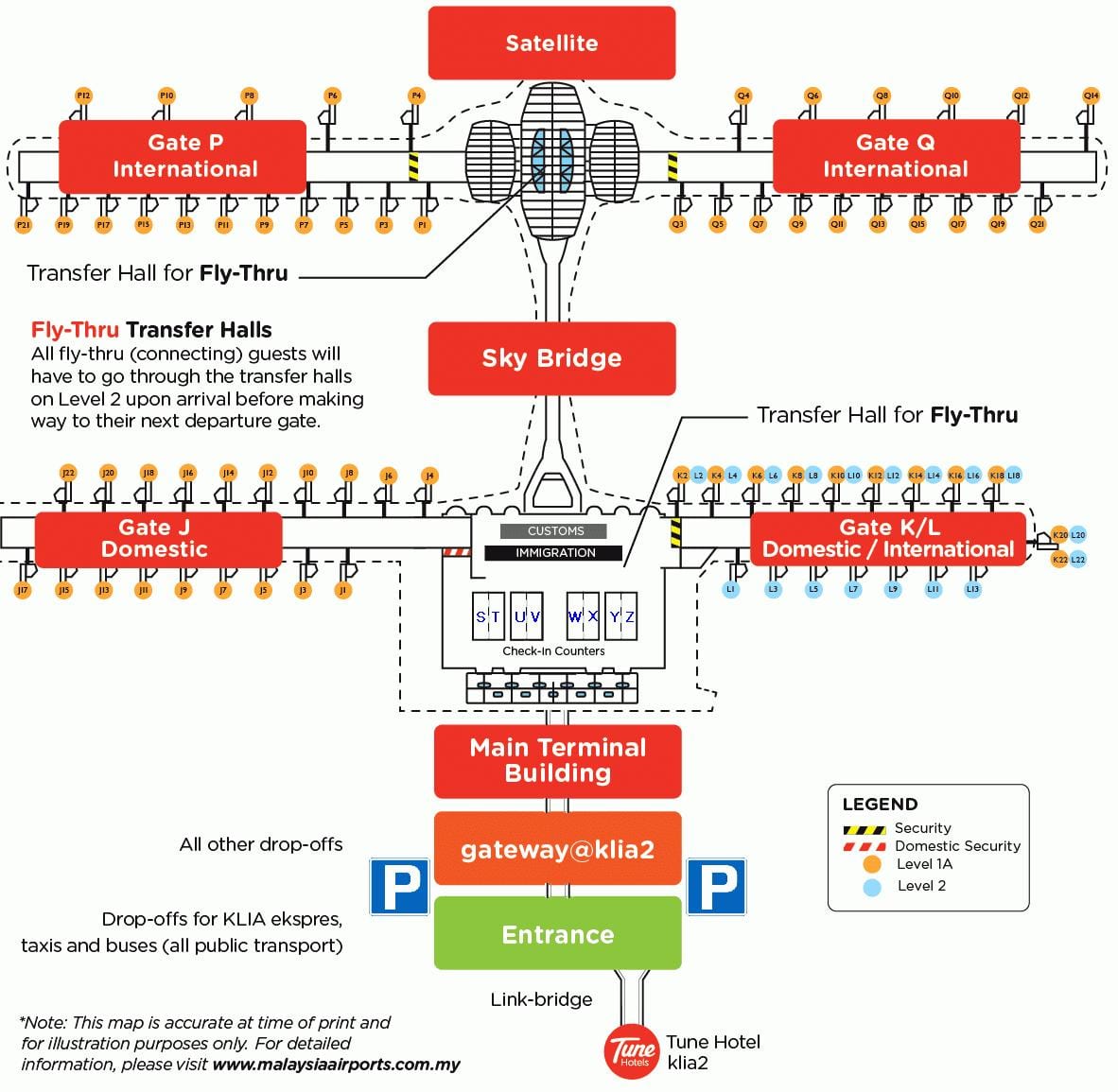 klia2 השער מפה