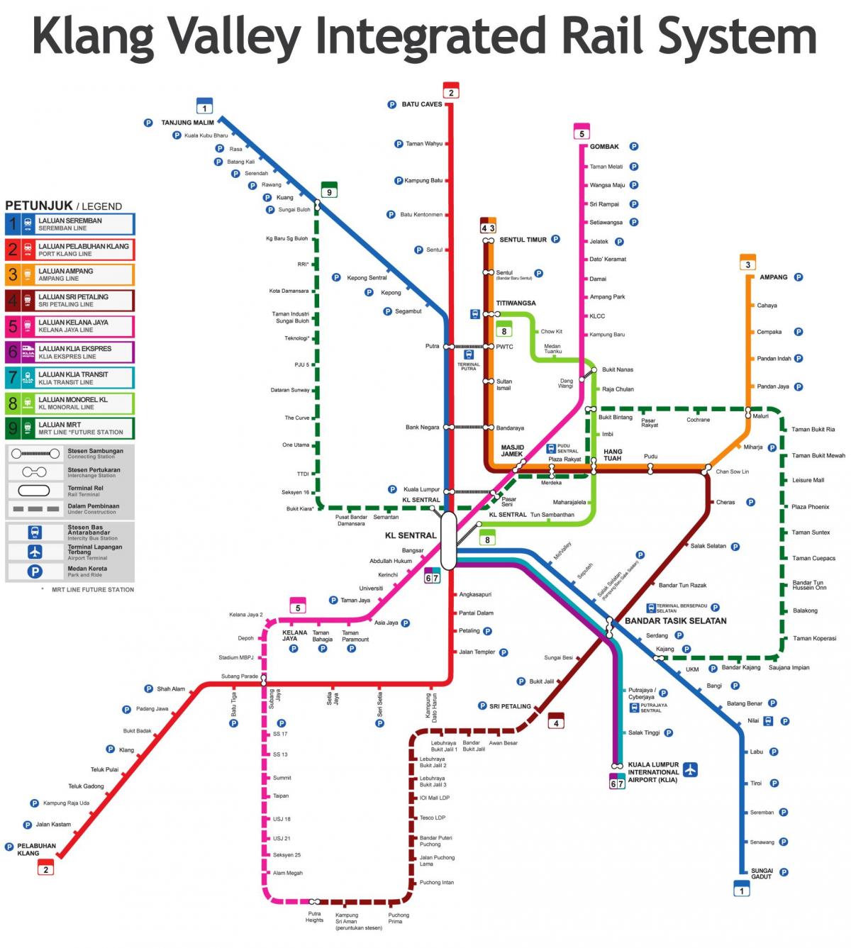 מלזיה הרכבת המפה 2016