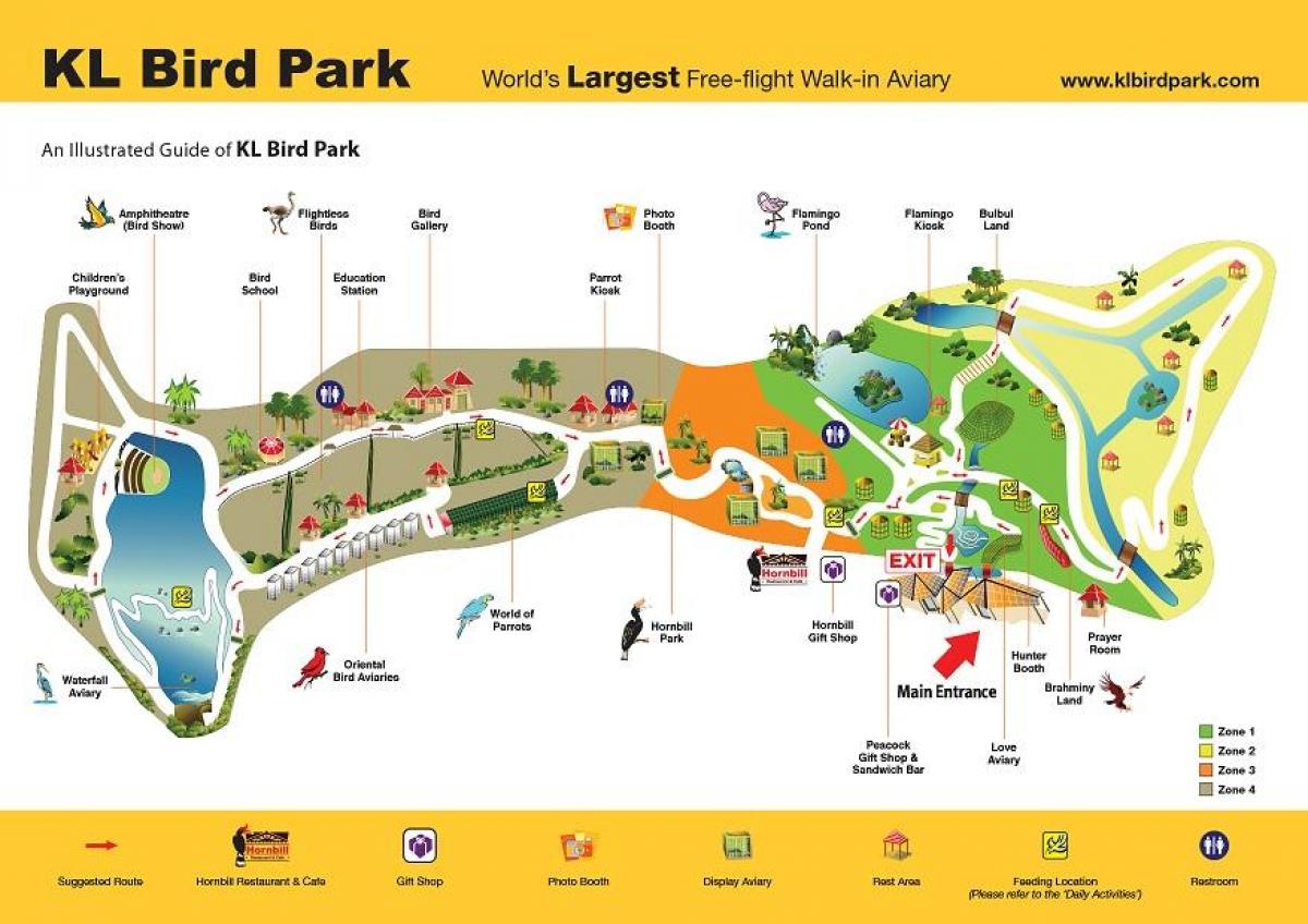 מפה של ציפור פארק