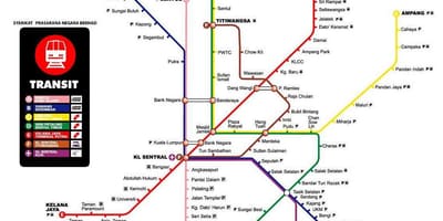 מפת הרכבת התחתית של קואלה לומפור