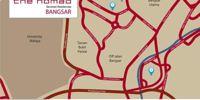 Bangsar קואלה לומפור מפה