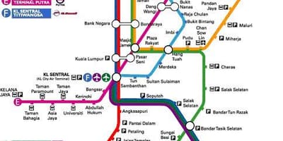 Klia אקספרס נתיב מפה