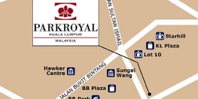 מפה של parkroyal קואלה לומפור